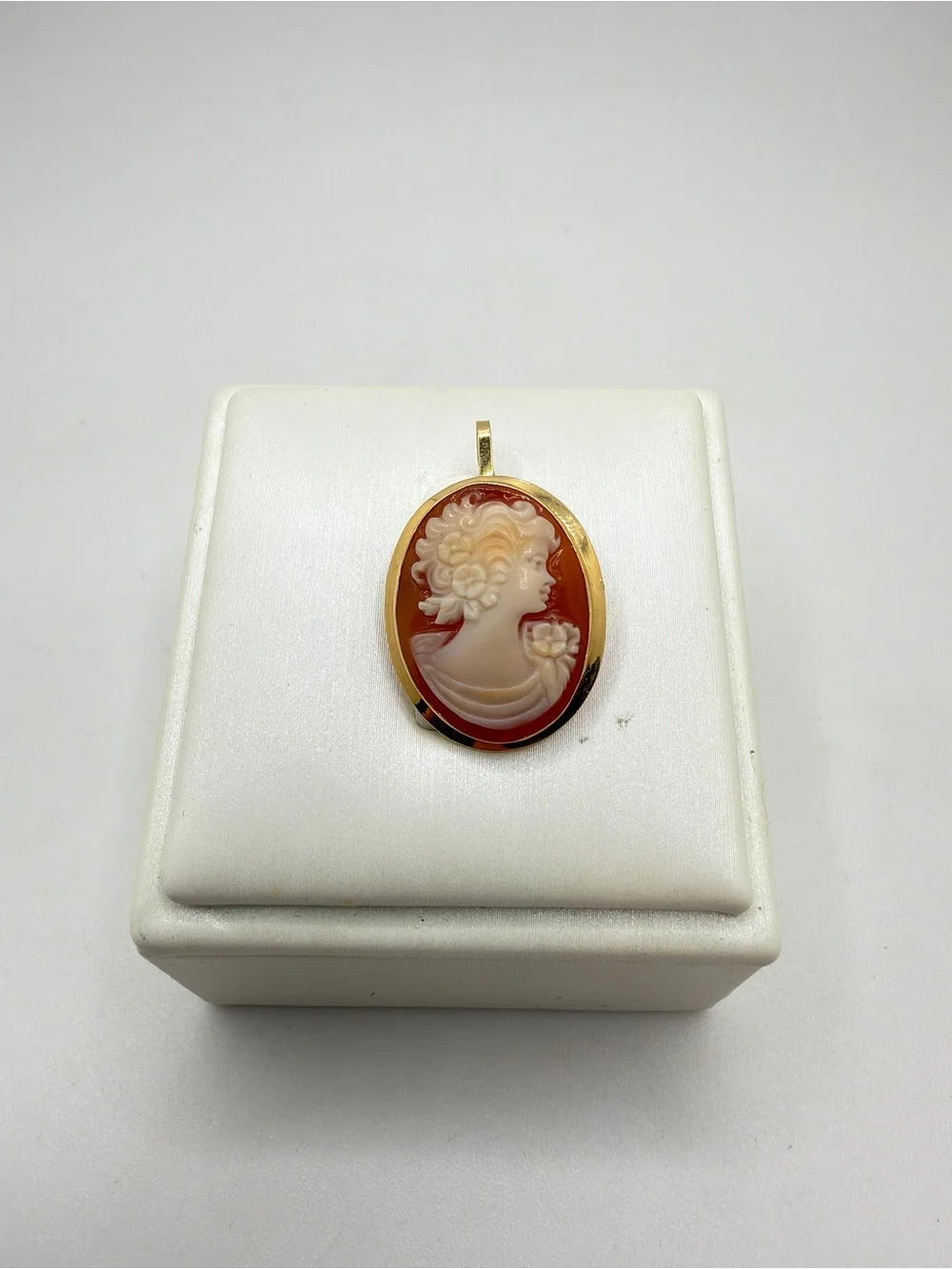Vintage 18kt (750) Yellow‎ Gold 20x15mm Cameo Pendant/Brooch/Pin combo!